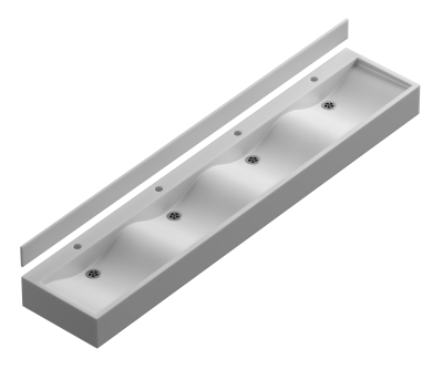 Wave Corian Wash Trough - 2000mm